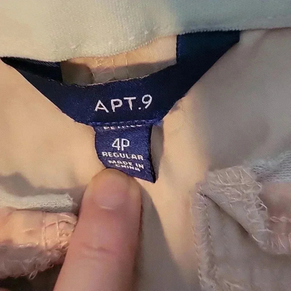 Apt 9 Petite Women's Pale Pink Pull On Stretch CAPRIS - Picture 6 of 10